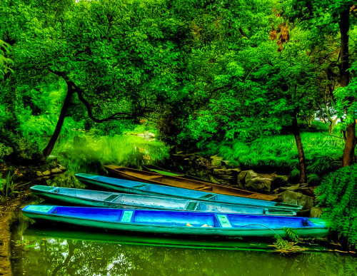 Dragon boats of commoners on a lonely stream near Hangzhou, China Photo ~ Trey Ratcliff