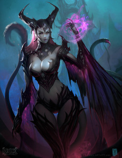 naughtyhalloweenart: succubus_by_artofty