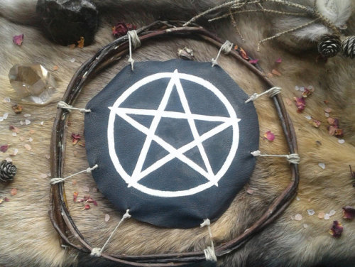 Protection Shield Altar Hoop by MoonstonesAndMagick