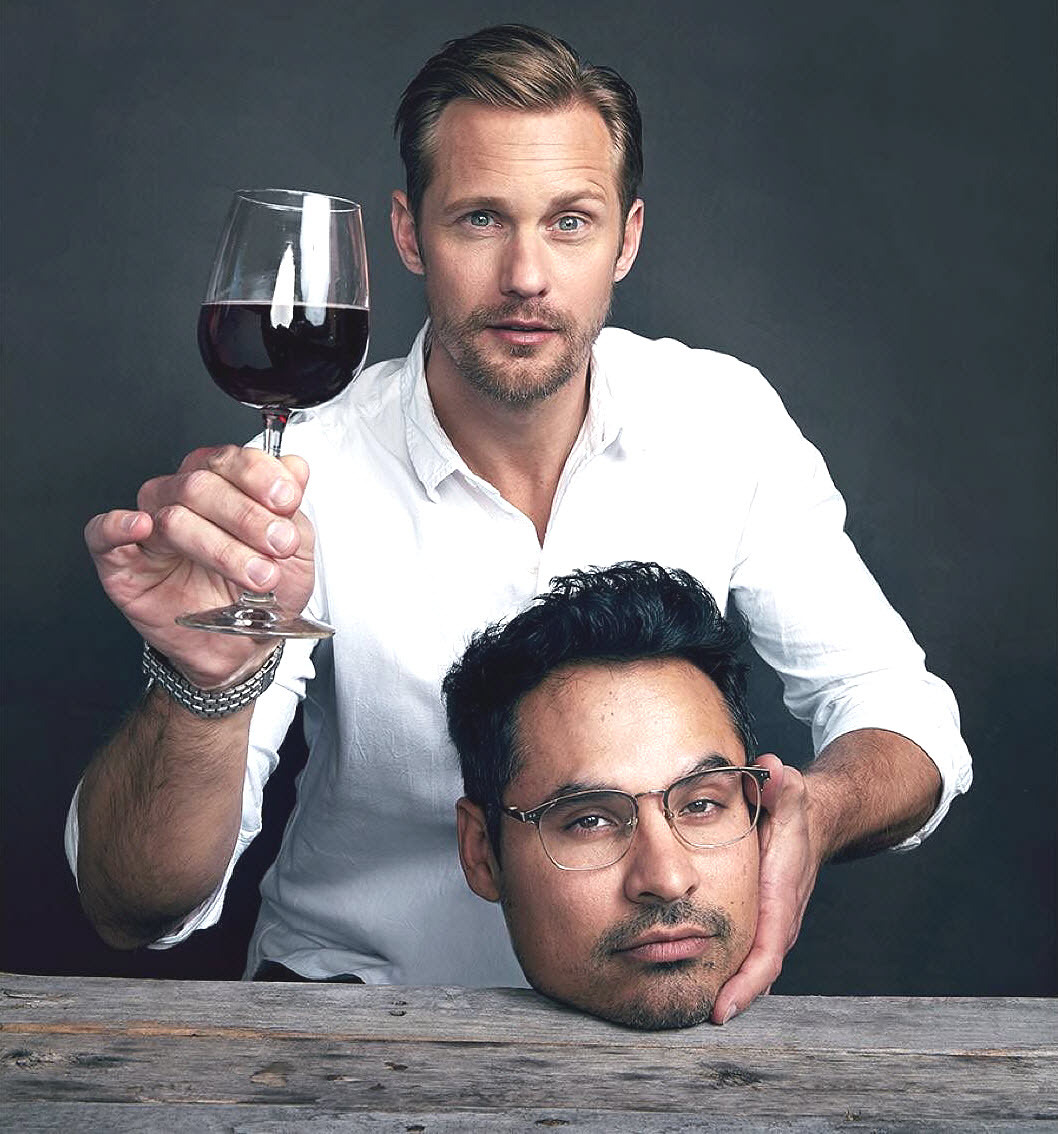 alexskarsgardnet:  Alex, Michael Peña &amp; John Michael McDonagh photographed for