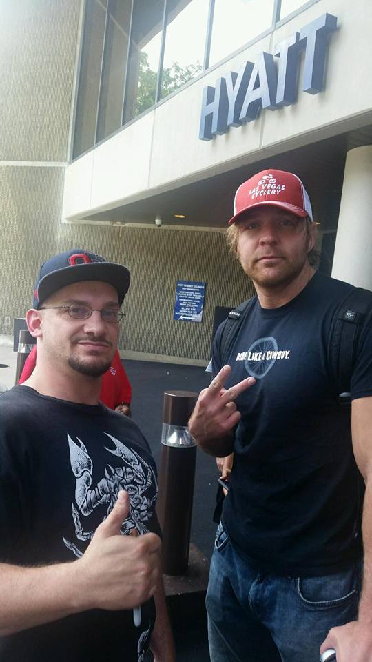 wwefanatic91:  believeindeanambrose:    Dean ambrose and a fan    Ride like a Cowboy?