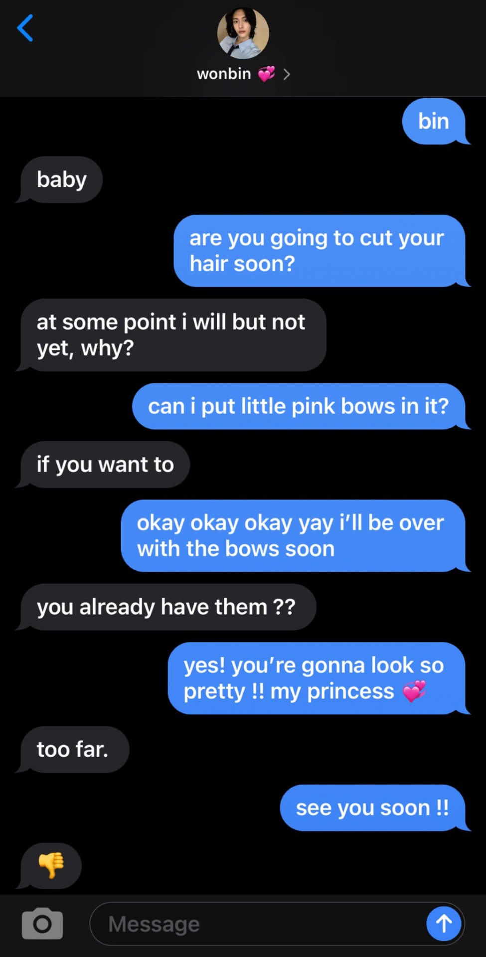 Idiots In Love Fake Texts With Wonbin