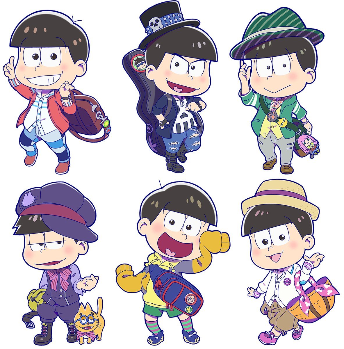 matsubro:  tanita collaboration outfits in full and chibis