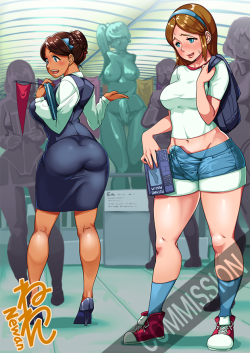 neone-x:  COMMISSION / Full Color / Client’s OC “Saeris” and “Paula”
