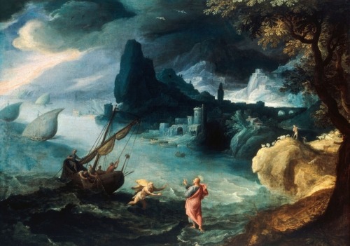 Jesus Walking on the Sea of Galilee, Paul Bril and Frederik van Valckenborch, 1590s