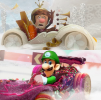 forthepixels:  Luigi death stare compilation.  It took Mario Kart, Luigi, a death