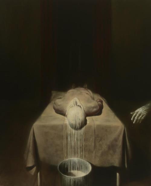 thunderstruck9: Ken Currie (British, b. 1960), Study (Plaster Setting), 2012. Oil on linen, 168 x 13