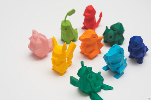 pxlbyte:    Gotta catch’em all! 3D Printed Pokémon While we’re all busy soaking in the nostalgia of Red, Blue, and Yellow. Digital artist Agustin Flowalistik has created these 3D printed Pokemon miniatures.  You can order them from 3D Hubs, or
