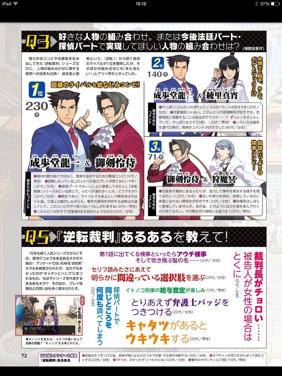 New Capcom Poll Asks Which Ace Attorney Lawyer You Would Want To