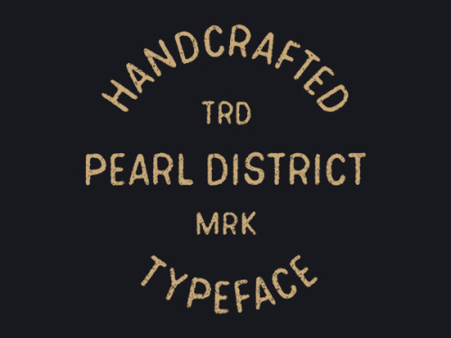 Pearl District is a hand drawn, slightly-condensed display face designed by James Lafuente. It&r