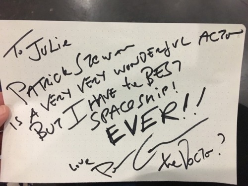 oceanolympus: jehegner: My stepdaughter got me a very special autograph from Sir Patrick Stewart a f