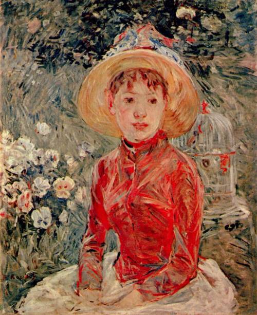 artist-morisot: The red blouse, 1885, Berthe MorisotMedium: oil,canvashttps://www.wikiart.org/en/ber