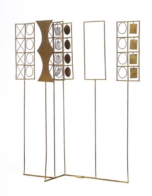 hipinuff:  Fausto Melotti (Italian : 1901 - 1986) , Variazione n. 4, 1968. Brass , 41 x 30 x 10.5 cm 