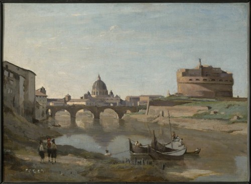 Castel Sant’Angelo, Rome, by Jean-Baptiste-Camille Corot, Sterling &amp; Francine Clark Art Institut