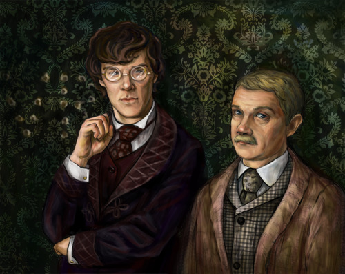 bluebellglowinginthedark:For letsdrawsherlock dressed as Lenfilm’s “Adventures of Sherlock Holmes an