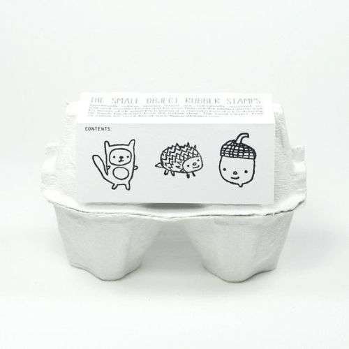 Cute custom rubber stamps on The Small Object.