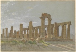 laclefdescoeurs:Girgenti (The Temple of Juno Lacinia at Agrigentum), 1881, William Stanley Haseltine