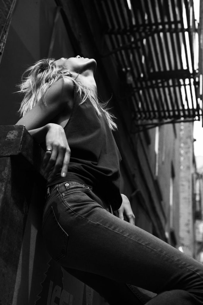 chanelstreets:  highonflowers:  Anja Rubik for BLK DNM  B/W? □■ 