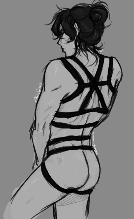 uneballe-unmort: i was in a bad mood and cheer myself I sketched some keith in lingerie. Shout out t