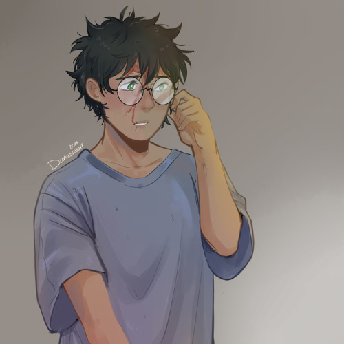 danasauurrr: ive been playing around with a redesign of harry where his scar is much bigger and goes