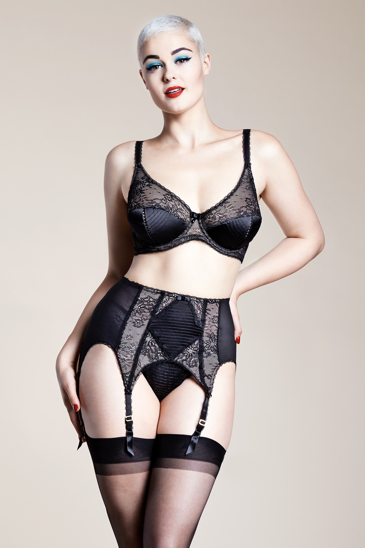 stefaniamodel:Stefania Ferrario for Dita Von Teese lingerie &lt;3 //// &lt;3