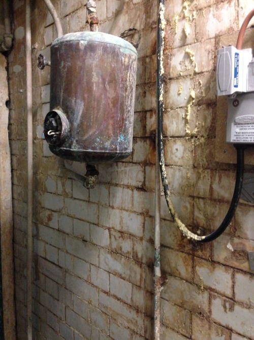 The wall of a re-purposed victorian lavatory, Kennington, London