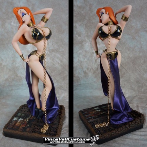 Amazing custom Jessica Rabbit as Princess Leia Premium Format statue by @vincevellcustoms Repost fro