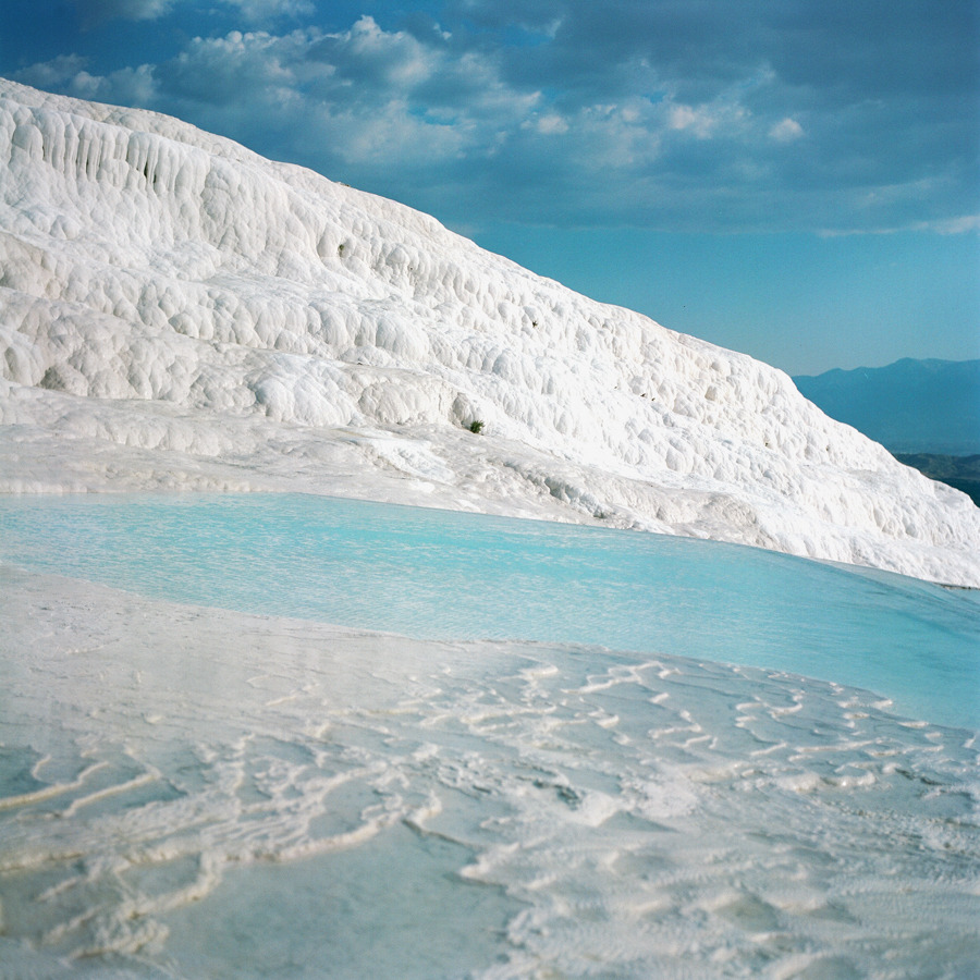 lensblr-network:  Turkeyâ€™s otherworldly Pamukkale, made up of terraced calcium