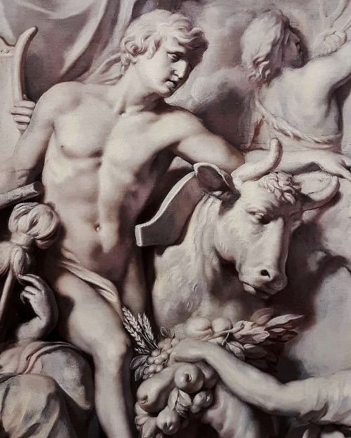 hadrian6:Detail :   The Four Ages of Humanity According to Ovid’s Metamorphoses: The Silver Age  . 1682. Gerard de Lairesse. Dutch. 1640-1711. grisaille, oil/canvas.  http://hadrian6.tumblr.com