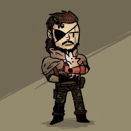 Posting my Metal Gear Solid V: The Phantom Pain doodle because at least fondofit​ might like it. In 