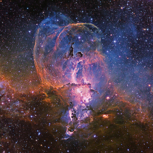 NGC 3576 - The Statue of Liberty Nebula