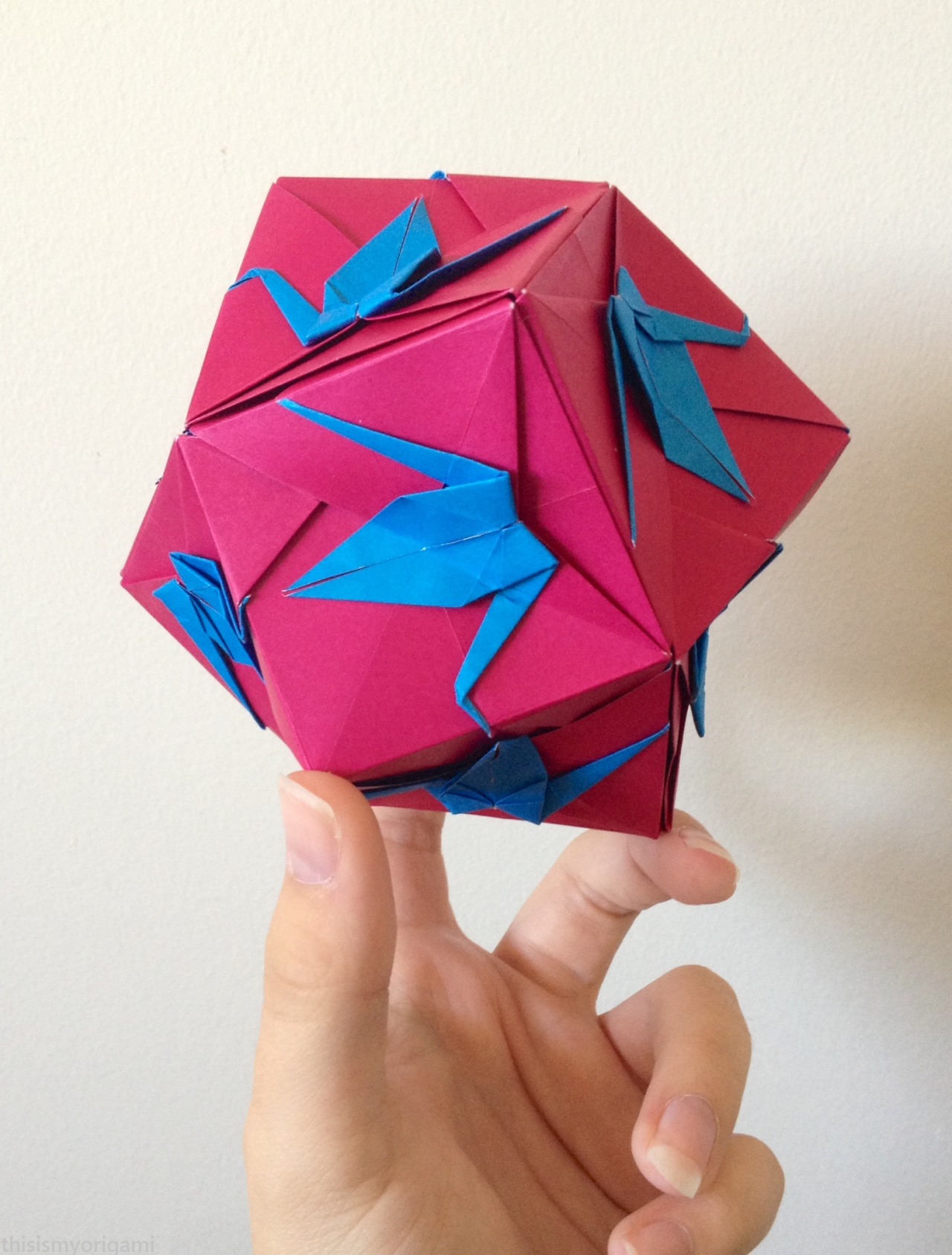 thisismyorigami:  Crane Trisoctahedron designed by Fumiaki Shingu  Instructions