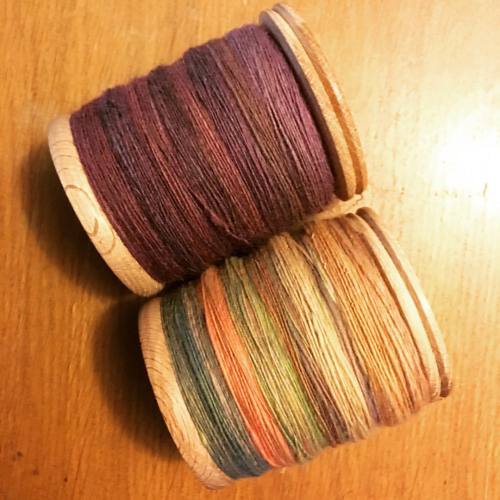 Today is a great day for plying. #spinning #handmade #yarnmenagerie #handspun #sickdays