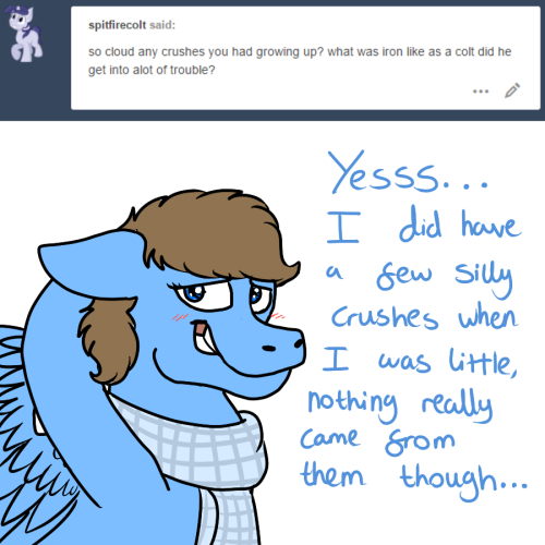 clouddoodles:“But apart from that… Iron was a really good little colt from what I remember…. He still was a little mister mess, but you know, all little colts are at that age…” Aww~