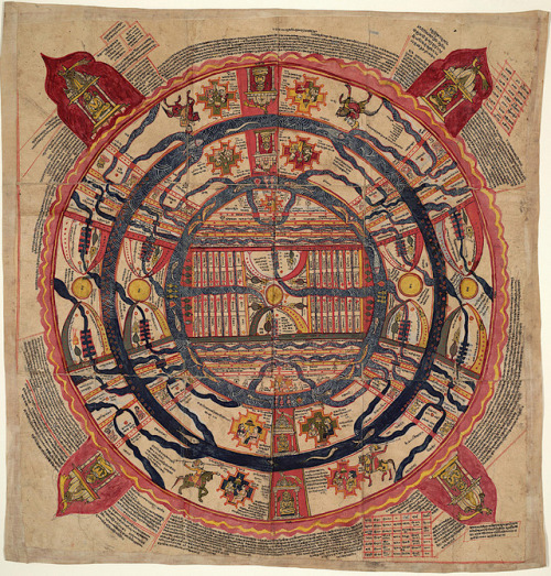 thenewloverofbeauty:Jain Cosmological Diagram of the World of Mortals (18th C.) Gujarat, India