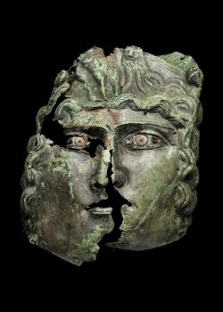 coolartefact:  Roman Cavalry mask found in Gotland,Sweden eyes were added in 4th-5th century [571x800] Source: http://i.imgur.com/1GDucnH.jpg 