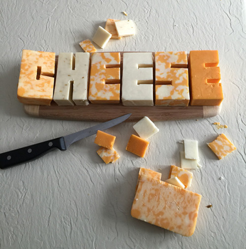 danielleosaurus-rex:  betype:    Cheese Typography by  David Brier  Relevant to my interests. 