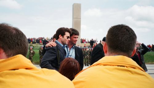 gilove2dance: Band of Brothers premiere at Utah Beach in June of 2001 Posted with permission of Chri