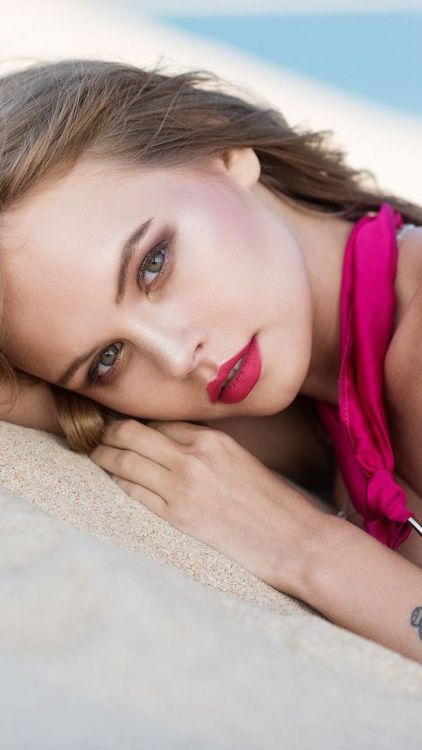 Juicy lips, Anastasiya Scheglova, tattoo on hand, woman model, 720x1280 wallpaper @wallpapersmug : h