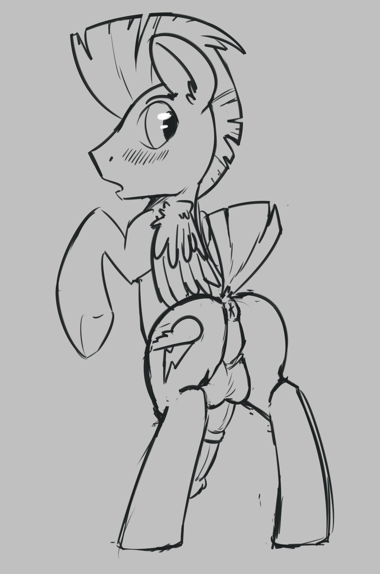 quick thunderlane doodle from last night might clean and color this one after commissions