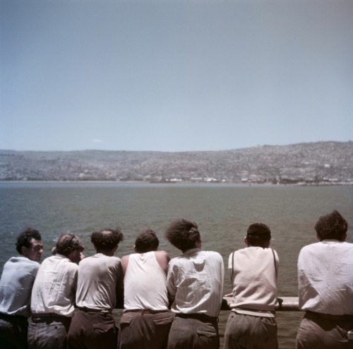 casadabiqueira: New immigrants aboard a boat to Israel, near Haifa Robert Capa, 1949-50