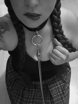 subandneedy:  Since school started today … I thought this outfit would be rather suitable! BTW … still looking for someone to pull that leash!!!  sexy pic &hellip; 