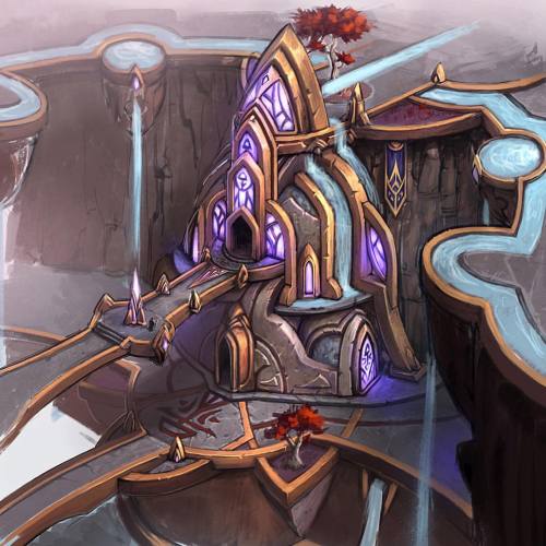 Concept for a Draenei structure from Warlords of Draenor. #throwbackthursday #wow #warcraft #warlord
