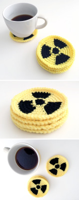 instructables:  Crochet Radioactive Coasters