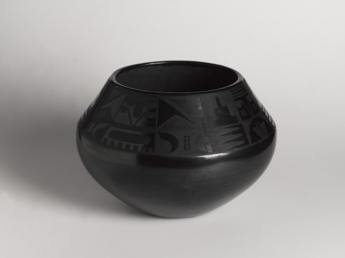 Maria Martinez was among the best-known Pueblo potters of the 20th century. She pioneered the black-