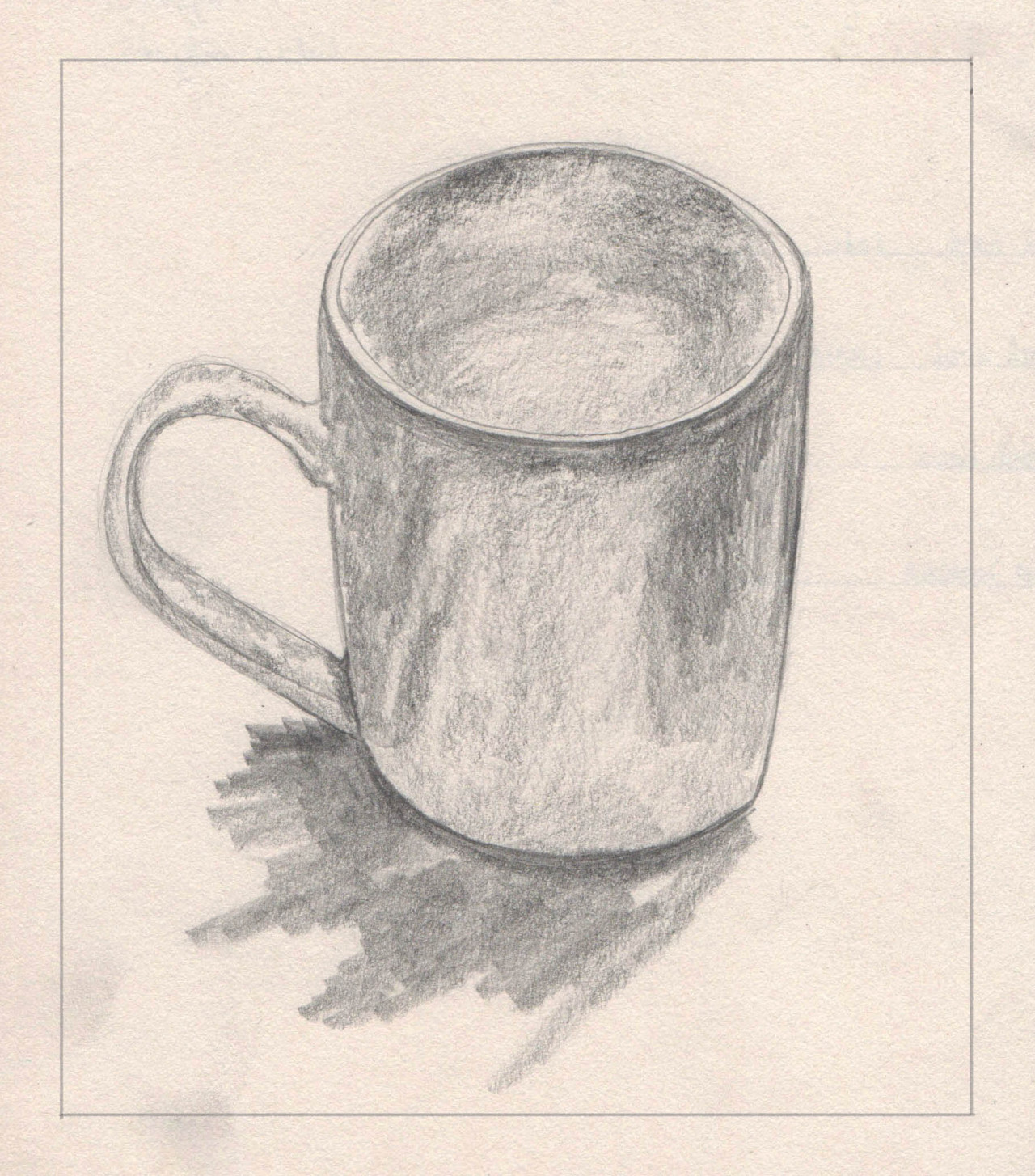 Mug Drawings - 2nd Semester - Drawing Class | Mug drawing, Drawing cup,  Pencil drawings for beginners