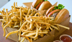prettygirlfood:  Burger &amp; Fries @ Larkburger in Denver, Colorado 