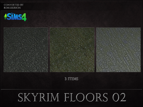 remussirion:Converted a bunch of skyrim floors for Sims4! They’re for private use only, so I won’t s