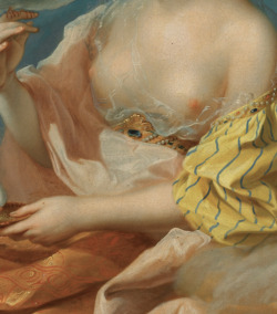 detailsofpaintings:  Follower of François Boucher, A Young Lady with Doves (detail)18th century