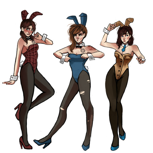 kikistiel: fem!team free will in playboy bunny outfits because reasons and you can’t stop me.